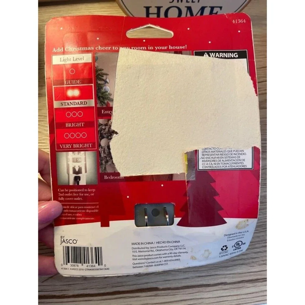 Holiday Led nightlight cover Let It Snow plug in